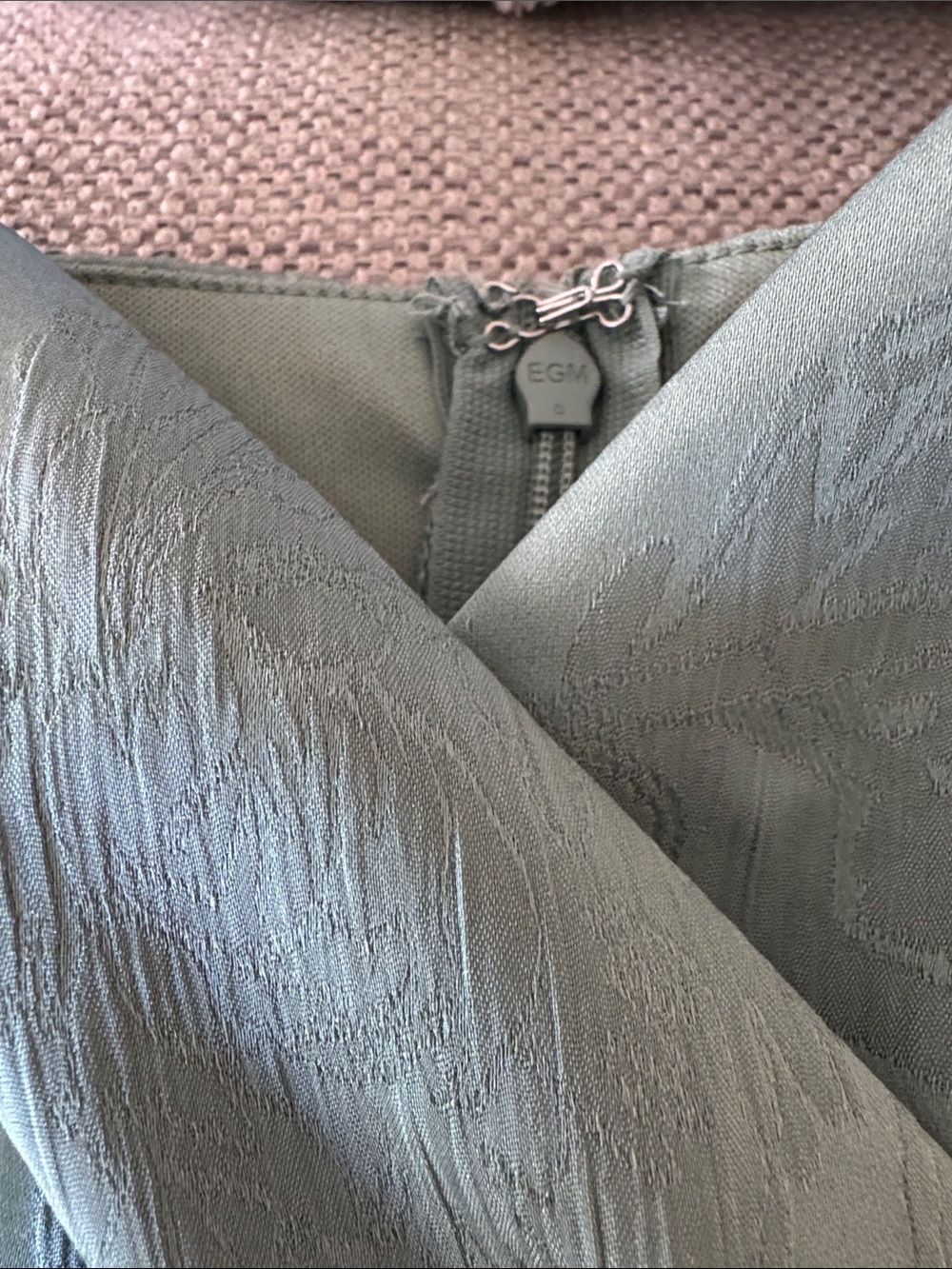 Alter’d State Satin Slip Dress with Ruffle Hem - Sage Green - Picture 13 of 16
